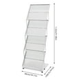 thumbnail image 2 of A3 4-tier Foldable Brochure Stand,Floor Standing Foldable Magazine Display Rack, 2 of 16