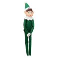 thumbnail image 1 of Muñeco de elfo navideño en el estante, elfo de ojos azules, adorno de Navidad, 34 cm, verde, 1 of 2
