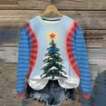 thumbnail image 2 of Women's Christmas Sweatshirts Merry Fleece Xmas Crewneck Sweaters Fashion Christmas Printed Long Sleeve Blouses Casual Loose Shirts Xmas Holiday Pullover Tops, 2 of 9