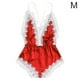 thumbnail image 1 of Lencería sexy Mujer Ropa interior con cuello en V profundo Body de malla de encaje para niña, Rojo, M Methold XX000171-05, 1 of 7