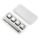 thumbnail image 3 of Cubitos de hielo de acero inoxidable, piedras para whisky con bandeja, piedras para enfriar jugo de vino, para bebidas de whisky, café y otras bebidas 4 Plata con Clip, 3 of 8