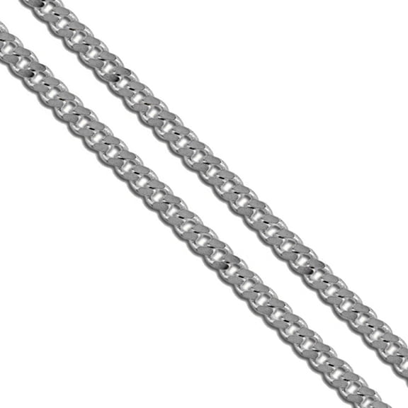 Stainless Steel Curb Chain 2.8mm Solid Cuban Link Necklace 26" Gray Jewelry Female Unisex