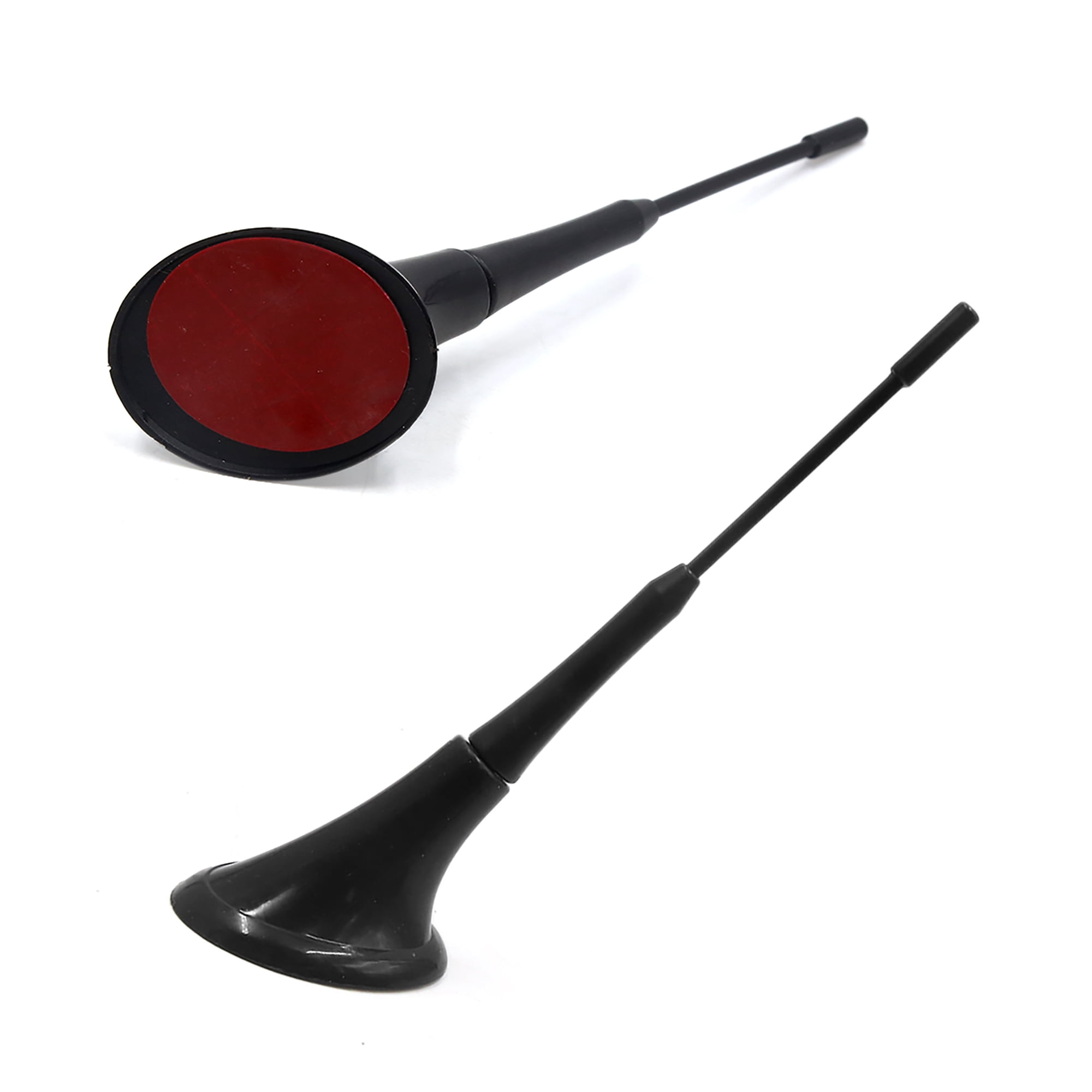 Unique Bargains Universal Black Self-Adhesive Oval Base Decorative Antenna Aerial for Car