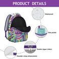 thumbnail image 3 of Geometric Paisley Design School Backpack for Students Colorful Artistic Vintage Boho Floral Pattern, Comfortable and Multifunctional Students’s Backpack, 3 of 6