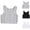 #01 Light Gray, variant on Womens Chest Binder Tank Tops Sleeveless Short Cropped Slim Fit Side Hook Closure Breathable Everyday Wear Vest Tops,S,#01 White