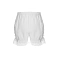 thumbnail image 2 of TSSOE Kids Girls Ruffled Bloomers Shorts Cotton Lace Up Safety Short Pants Bottom Ruffled Bloomers White 120, 2 of 5