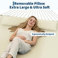 thumbnail image 4 of Senfot Wooden Frame Hammock with Net + Pad, Comfortable Padded Hammock for Outdoor Use Beige, 4 of 8