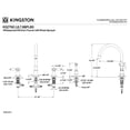 thumbnail image 5 of Kingston Brass KS2798BPLBS Bel-Air Double-Handle 4-Hole Widespread Kitchen Faucet with Brass Sprayer in Brushed Nickel, 5 of 8