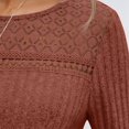 thumbnail image 5 of Womens Lace Long Sleeve Shirt Fall Top Dreesy Casual Tunic Sweaters Mesh Clothes Trendy Work Cute Outfits, 5 of 6