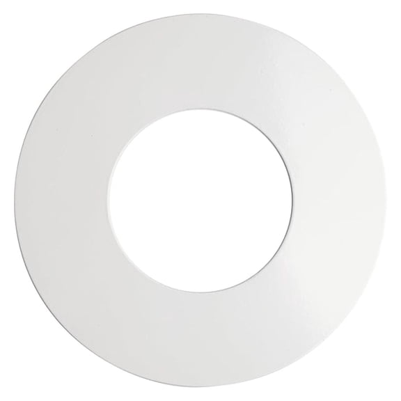 Ceiling Medallion for Recessed Can Light – Home Improvement Decorative Steel Flat Goof Ring & Cover Plate for 5" & 6" Cans, Small Ceiling Medallion for Chandeliers & Pendants, White