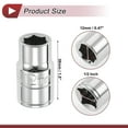 thumbnail image 4 of Unique Bargains 1/2 Inch Drive Impact Socket 12mm 6 Point Chrome Vanadium Steel 1 Pcs 38mm, 4 of 7