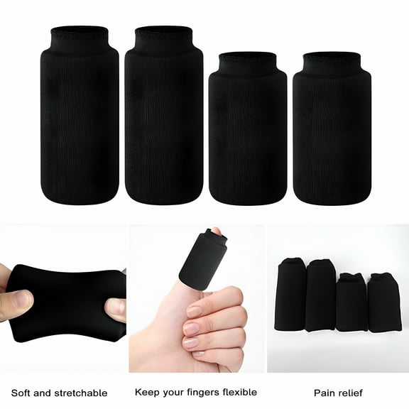 XIRQI 4Pcs Hot Cold Therapy Finger Ice Pack, Soft Fabric Gel-Filled for Arthritis Trigger Finger Swollen Finger Ice Sleeves