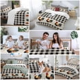 thumbnail image 6 of Farm Animal Queen Size Comforter Set, Rooster Linen Texture Buffalo Plaid Country Bedding for All Seasons, 4 Pcs Bed Set, 1Quiltcover (90"x92") ,1Sheet(94"x116"), 2Pillowcases (30"x20"), 6 of 9