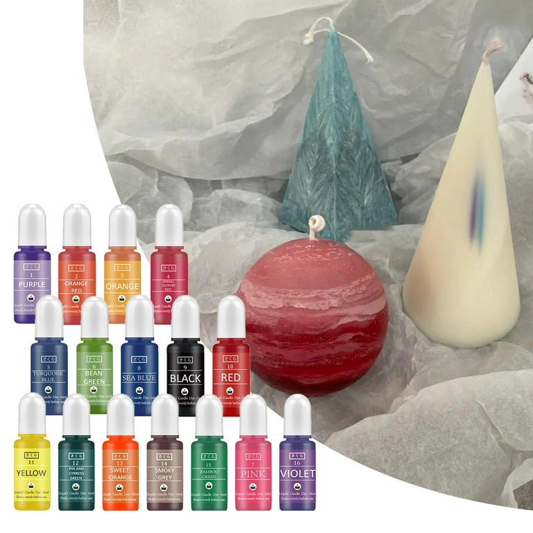 16Pcs Candle Liquid Dye Candle Making Candles Pigment Dye Colors