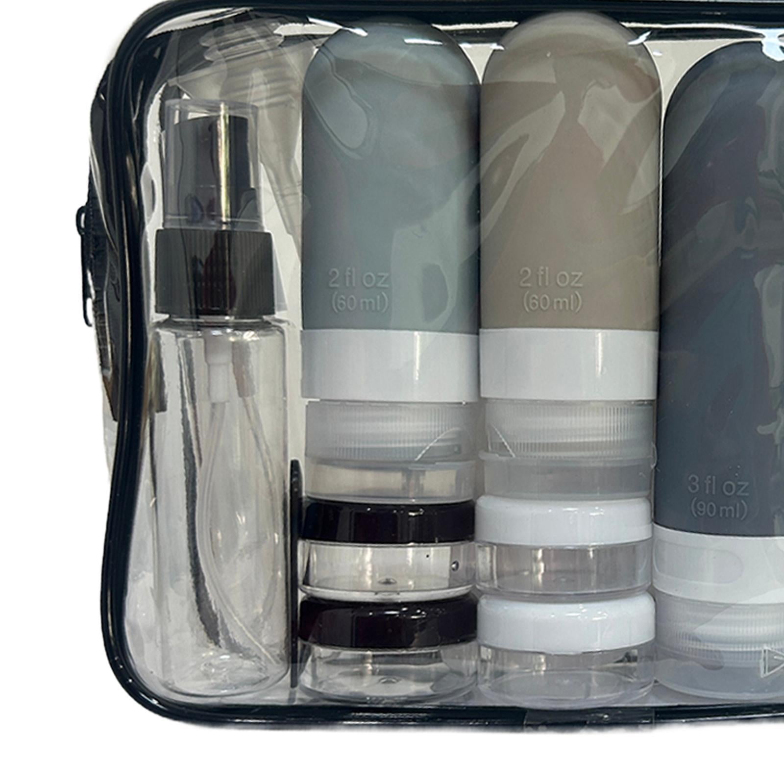 Bothyi 16 Pieces Travel Bottles for Toiletries Containers for Body Lotion Eye Cream Black