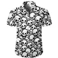 thumbnail image 5 of Camisas de calavera para hombre, camisas casuales de manga corta para hombre, ropa de verano 2024, ropa para hombre, camisas holgadas de gran tamaño con solapa, camisas, 5 of 5