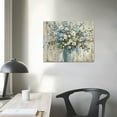 thumbnail image 4 of Nawypu  Abstract Blooms Canvas Wall Art - Bouquet in Glass Vase Painting Print on Wrapped Canvas Small Size for Bathroom, 4 of 6