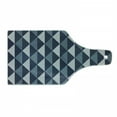 thumbnail image 1 of Geometric Cutting Board, Rhombuses and Dots Composition of Abstract Shapes Retro Revival, Tempered Glass Cutting and Serving Board, Wine Bottle Shape, Bluegrey Dark Blue White, by Ambesonne, 1 of 1