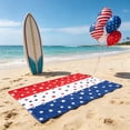 thumbnail image 5 of Cififendec 4th of July Beach Towel, 59.06"×29.52", Patriotic Star Print Microfiber Beach Towel & Bath Rug for Independence Day, Pool, Gym, Bathroom Decor, 5 of 5