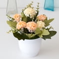 thumbnail image 4 of SPRING PARK Artificial Hydrangea Bouquet with Vase Fake Hydrangea Flower Potted Artificial Fake Variety Silk Flower Bonsai for Home Party Wedding, 4 of 7