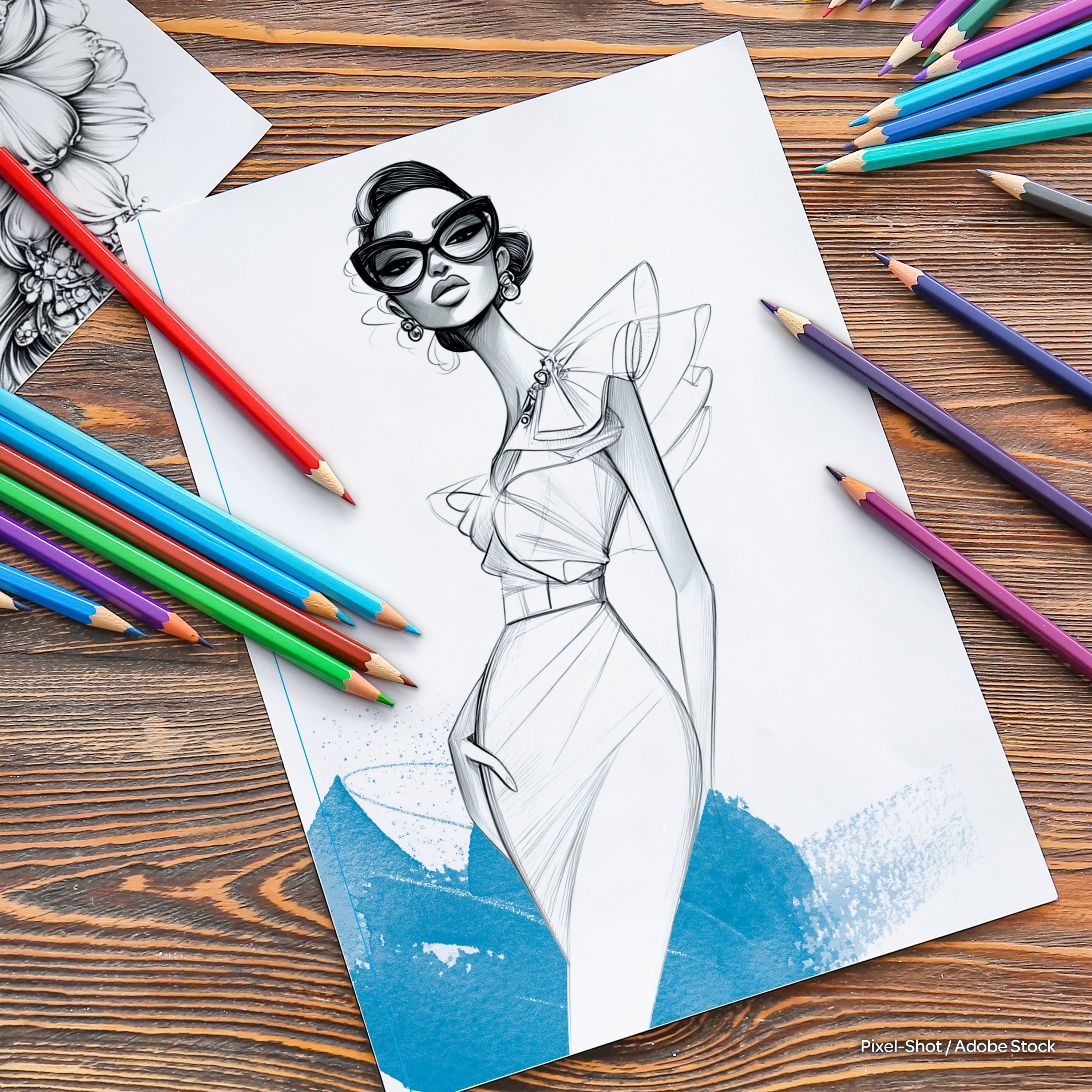 Fashion Diva Advanced Coloring Book – 80 Pages of Intricate Designs for Teens & Adults – Bendon Art Activity Book, Paperback