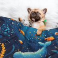 thumbnail image 3 of Yiaed Whimsical Underwater Fantasy Print Dog Blankets-Cat Blanket Washable for Couch Protection,Puppy Blanket, Soft Plush Reversible Throw Furniture Protector-Medium, 3 of 8