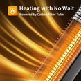 thumbnail image 3 of Electric Outdoor Patio Heater, 34" Infrared Heater with Remote, 3 Heat Levels, Tip-Over&Overheat Protection for Garage, Indoor, Large Room, Backyard, 3 of 7
