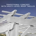 thumbnail image 6 of Backyard Discovery Hawthorne 14x12' Galvanized Steel Pergola, Shade Sail Canopy, PowerPort, 6 of 14