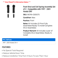 thumbnail image 2 of Front Strut and Coil Spring Assembly Set of 2 - Compatible with 1997 - 2001 Honda CRV 1998 1999 2000, 2 of 2