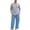 Light Grey+Aqua Blue Plaid, variant on U2SKIIN Mens Pajama Set Long Sleeve, Pajamas Made from Bamboo Pulp Viscose and Cotton Lightweight PJS for Men(Black+Red-Blue Plaid,XL)