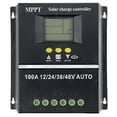 thumbnail image 1 of PWM 100A 12V 24V 36V 48V AUTO Solar Panel Charge Controller Solar PV Battery Charger with LCD MPPT, 1 of 5