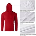 thumbnail image 6 of ZBORIBER Men's Hooded T-shirt, Moisture-wicking,Quick-drying,Red,Sizes S-3XL, 6 of 10