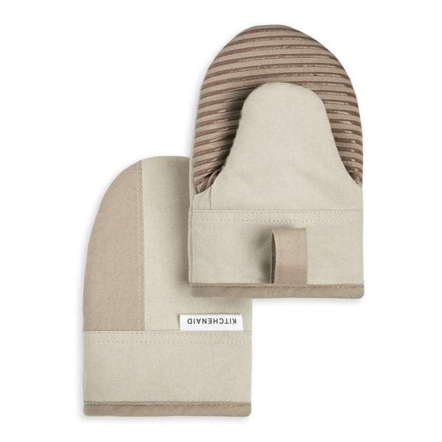 Juego de guantes de cocina KitchenAid Beacon, bicolor, antideslizantes, 2 piezas