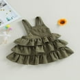 thumbnail image 3 of Toddler Girl Overall Dress  Sleeveless Layered Ruffle Suspender Dress, 3 of 8
