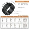 thumbnail image 3 of FindChic Fidget Rotatable Rings for Men Stainless Steel Viking Rune Black Rings Stress Relief Pagan Amulet Anxiety Band Rings, Size 7-14, 3 of 9