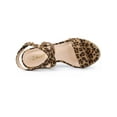 thumbnail image 4 of BLISSFUL STEP Chaussures pour Femmes Sandales Espadrilles à Talon Compensé Slingback à Brides Croisées Léopard 9, 4 of 8