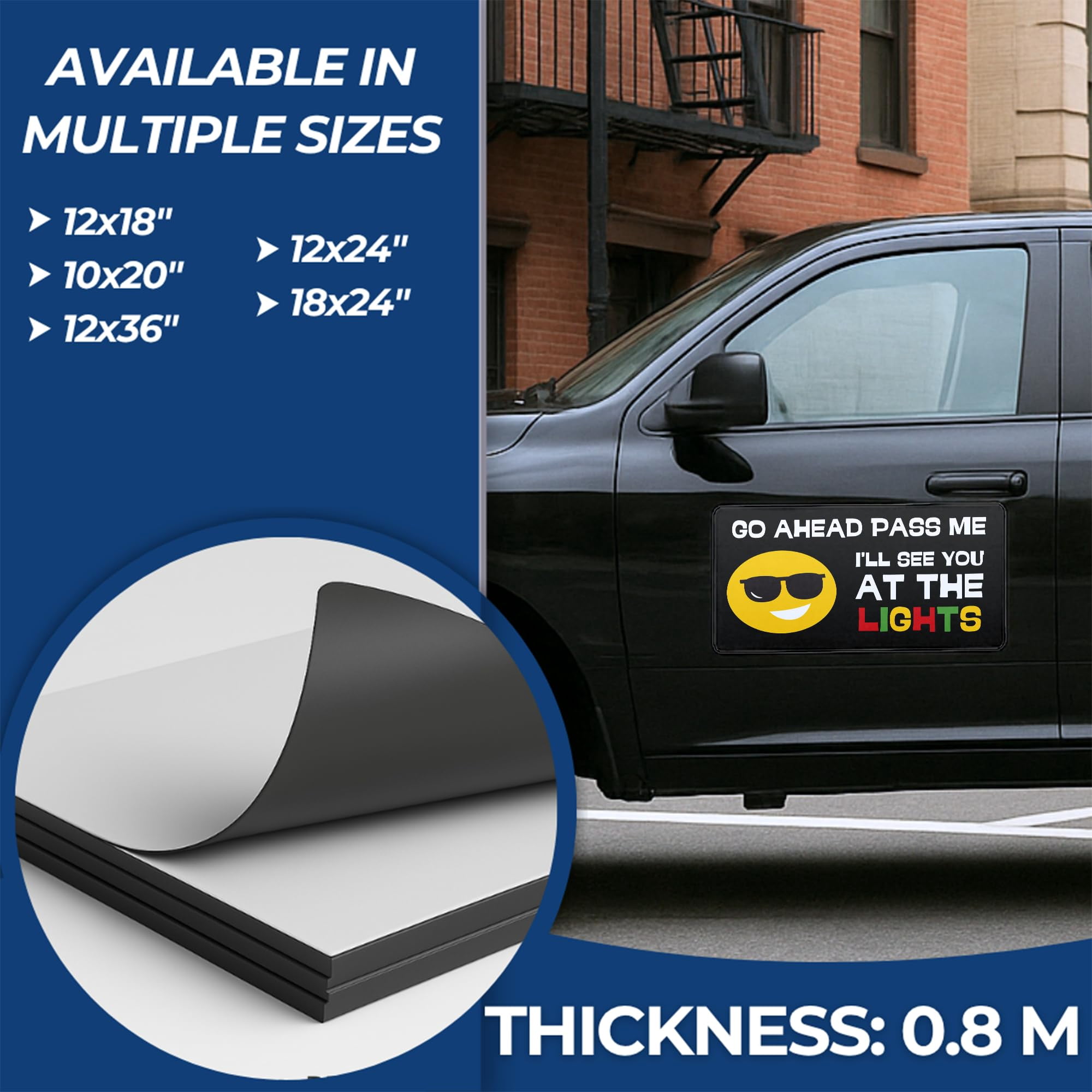 Fluent In Sarcasm Car Magnet Sign by DC, 10"x20" flexible car magnetic sheets with adhesive backing, bumper magnet sticker for vehicles, trucks & business advertising signs, 2 PC, Made in USA