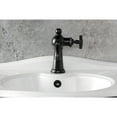 thumbnail image 3 of Kingston Brass KS3540RNX Ostro One-Handle 1-Hole Bathroom Faucet with Push Pop-Up Drain in Matte Black, 3 of 7
