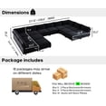 thumbnail image 4 of LLappuil Modular Sectional Sofa, 14 Seat Modular Sectional Sofa with Storage, Oversized Deep Seat Chenille Sofa for Living Room, 4 of 9