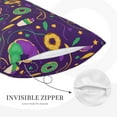 thumbnail image 5 of Fotbe Mardi Gras and Donuts Pillow Cases - Envelope Closure - Luxury, Extra Soft, Cooling Pillow Covers - Wrinkle, Fade, Stain Resistant-20"x30", 5 of 9