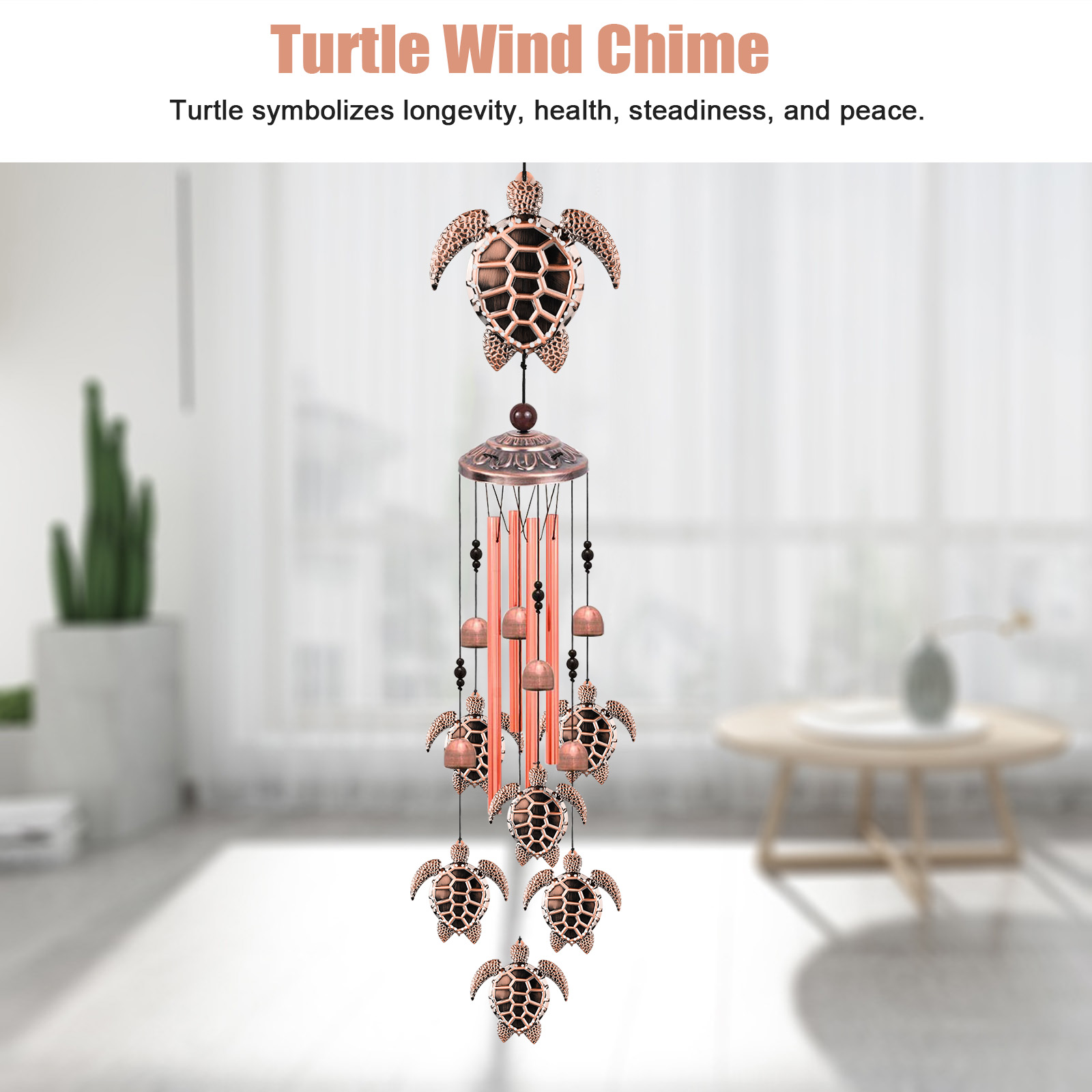 EEEkit Turtle Wind Chimes 33 Inch Retro photo 4
