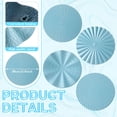 thumbnail image 3 of Ocean Blue Metal Wall Sculptures, 12 Inch Sunburst Hanging Art for Home Living Room Office, 3 of 7