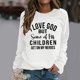 thumbnail image 2 of Gibobby Sudadera de mujer Sudadera suelta casual con estampado navideño de manga larga con cuello redondo para mujer de manga larga(Blanco,M), 2 of 5
