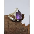 thumbnail image 2 of Solid 925 Sterling Silver Ring For Womens, Natural Amethyst Ring Gemstone Unique Handcrafted Ring For Her, 2 of 5