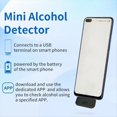 thumbnail image 2 of Probador de Respiración por Soplado Probador de Alcohol Portátil Mini Detector de Alcohol con Interacción Inteligente Solo 7,5 G, 2 of 5
