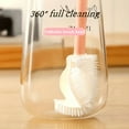 thumbnail image 3 of 1 FlexiClean 360Â° All-Around Cleaning Silicone Bottle Brush with foldable brush head and extendable handle WHITE, 3 of 6