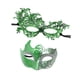 thumbnail image 2 of Máscara de mascarada para parejas, máscara de fiesta, estilo vintage, antifaz, accesorios de disfraz Verde, 2 of 9