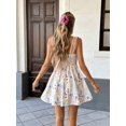 thumbnail image 2 of Apricot Floral Print Summer Cami Sundress For Women A-Line Flare Skirt Casual Dress, 2 of 2