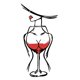thumbnail image 1 of Escultura de pared de de vino para colgar en pared, de metal, coleccionable, para chimenea, pasillo, regalo decorativo, manualidades, adorno, 1 of 9