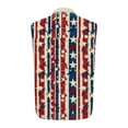 thumbnail image 4 of Dresfit Independence Day Cowboy Shirts for Men Lapel Sleeveless Tank Tops Summer 2026 Usa Flag Graphic Tees 1776 Big and Tall 250 Anniversary Usa Shirt Beige 5XL, 4 of 4